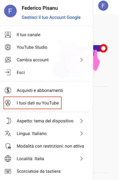 YouTube Computer Your data on YouTube