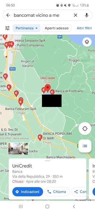 Google Maps Bancomat