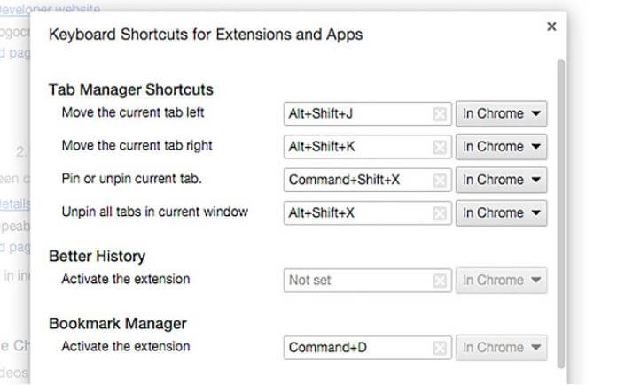 Tab Management Shortcuts