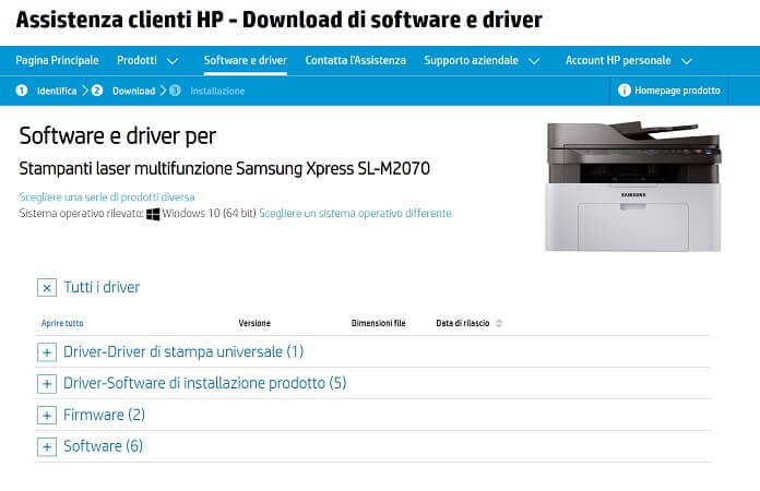 Download Di Software E Driver Assistenza Clienti Hp