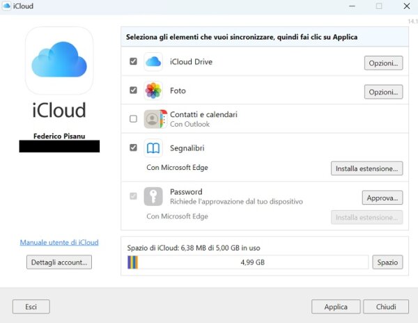 Icloud Per Windows Schermata Principale