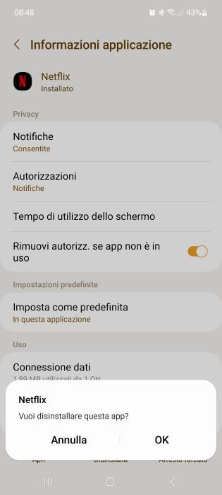 Samsung Vuoi Disinstallare Questa App