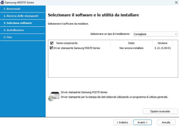 Seleziona Software Da Installare