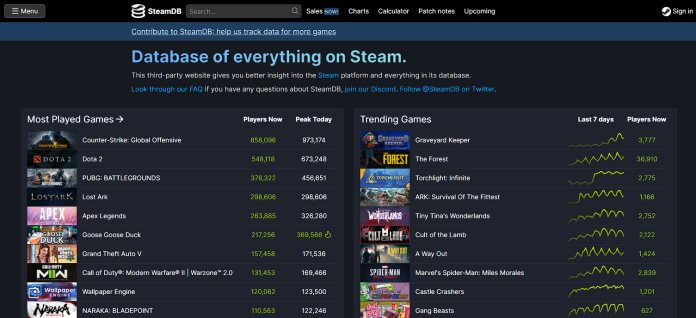 Steam DB