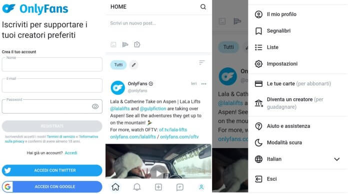 Onlyfans Registrazione
