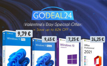 Windows 11 a soli 9.79€ su Godeal24 per il Valentine's Day