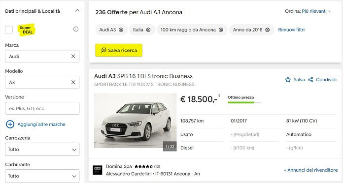 Autoscout24 Annunci Offerte