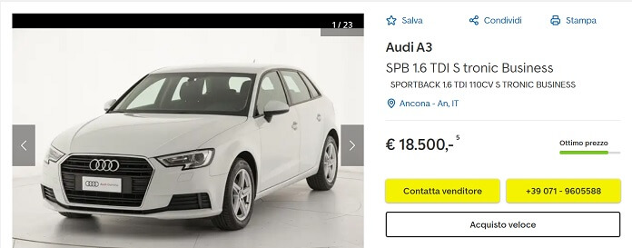 Autoscout24 Annuncio Offerta