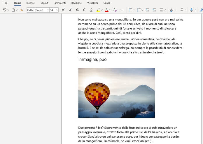 Microsoft Word Immagine In Linea