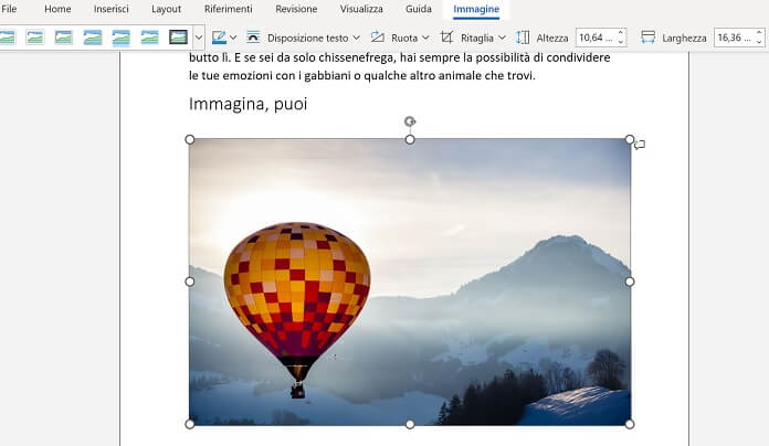 Microsoft Word Modifica Immagine
