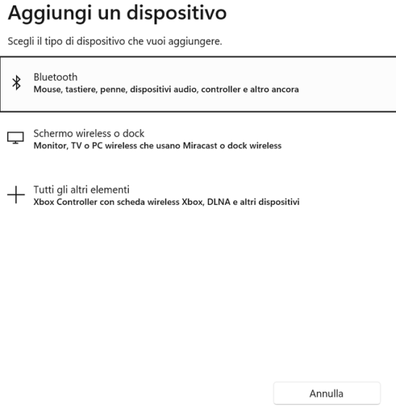 Aggiungi Un Dispositivo Bluetooth Windows 11
