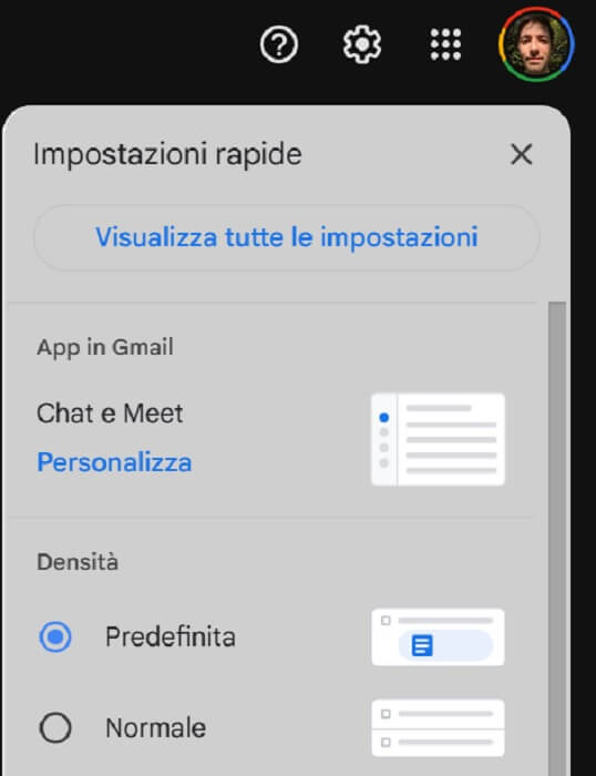 Gmail Visualizza Tutte Le Impostazioni