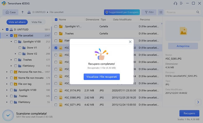 4ddig Recupero Completato File Unita Usb