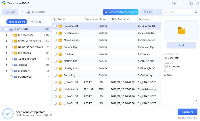 4ddig Scansione File Unita Esterna