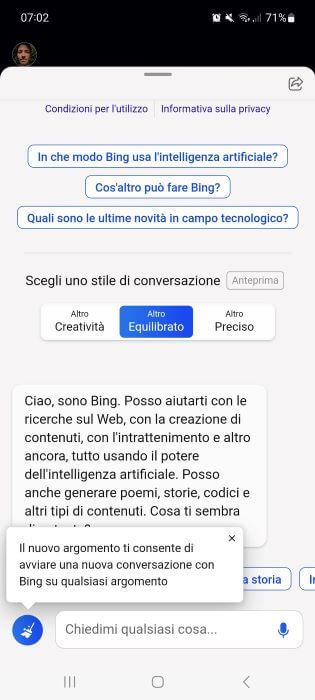 Bing App Chat