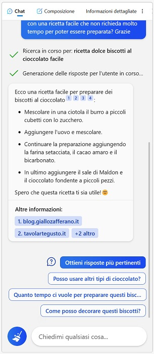 Bing Chat Risposta Chat Tono Equilibrato