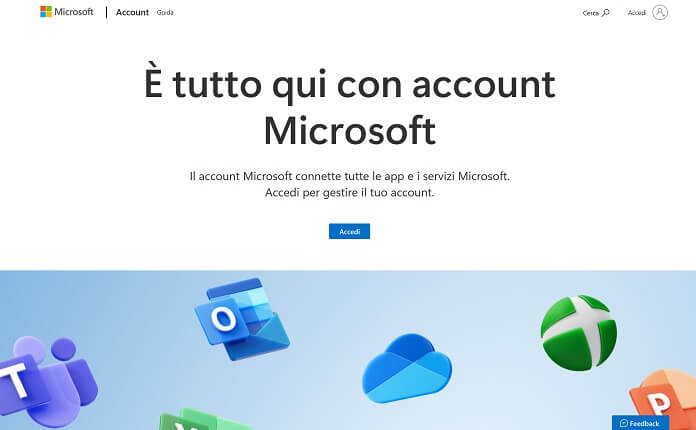 Creare Account Microsoft