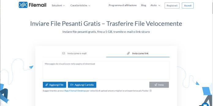 Filemail tra le migliori alternative a WeTransfer gratis