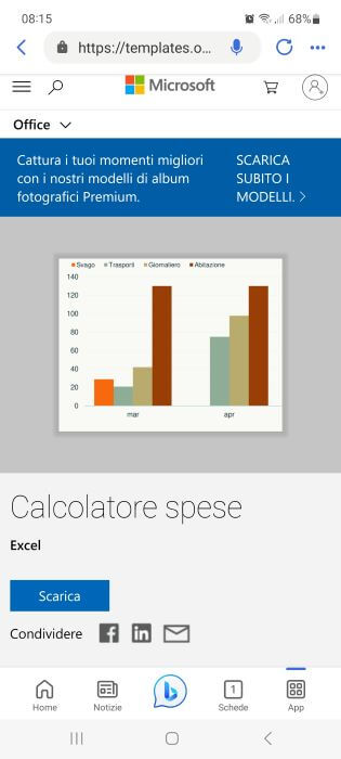 Foglio Excel Template