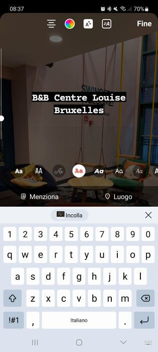 Instagram Storia Altro Font