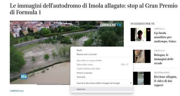 Ispeziona Video Browser Chrome