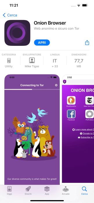 Onion Browser App Store