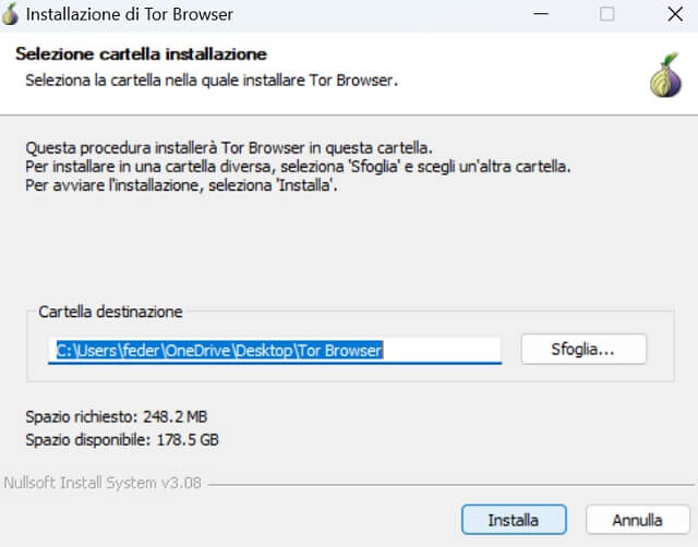 Tor Browser Installazione