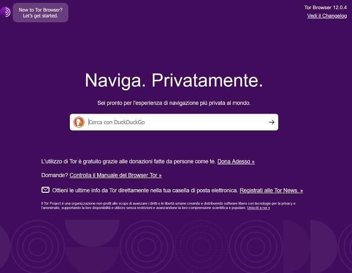 Tor Browser Navigazione Privata