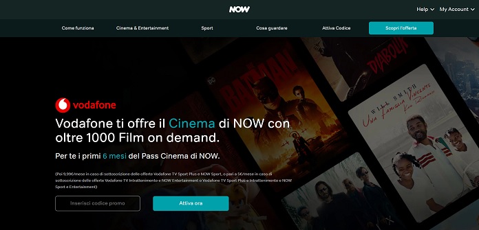 Vedere Now Gratis Con Vodafone