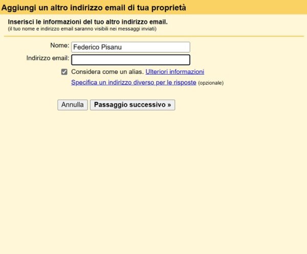 Gmail Aggiungi Un Altro Indirizzo Email Di Tua Proprieta