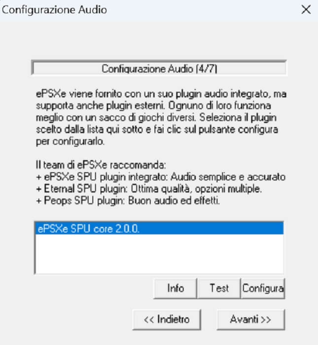 Epsxe Configurazione Audio