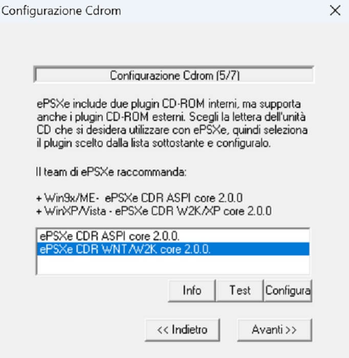 Epsxe Configurazione Cdrom