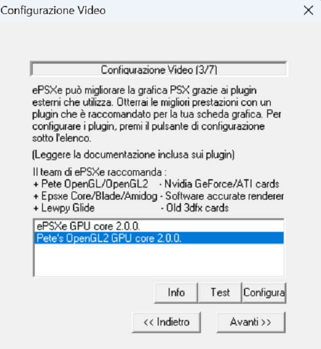 Epsxe Configurazione Video