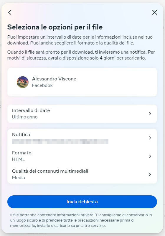 Opzioni Per Il File