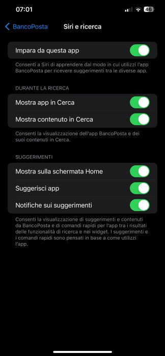 App Bancoposta Iphone Siri