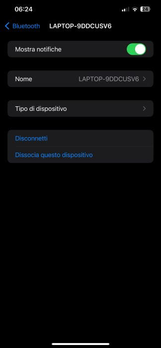 Bluetooth Iphone Mostra Notifiche