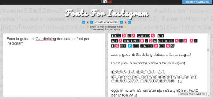 Fonts Per Instagram