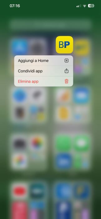 Iphone App Bancoposta Elimina