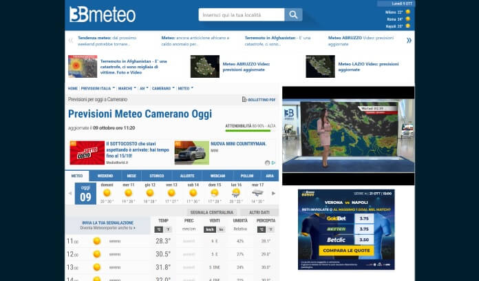 Previsioni Meteo 3bmeteo