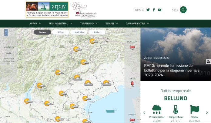 Previsioni Meteo Arpav