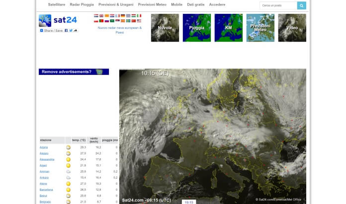 Previsioni Meteo Sat24