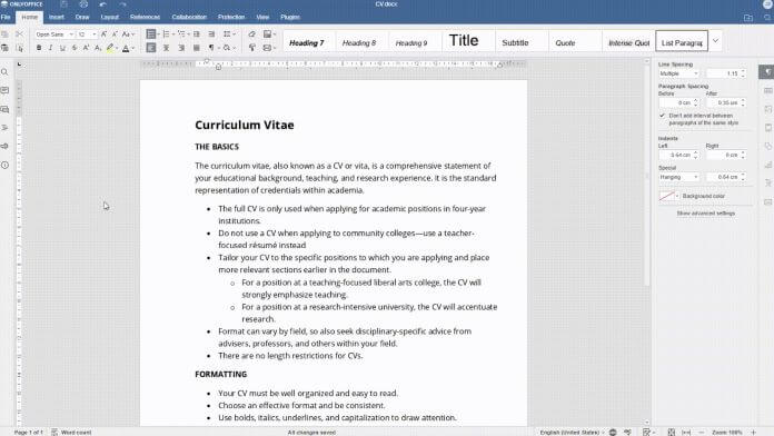 Selezione Intelligente Paragrafi Onlyoffice