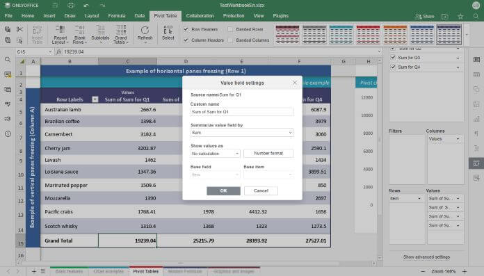 Tabella Pivot Onlyoffice