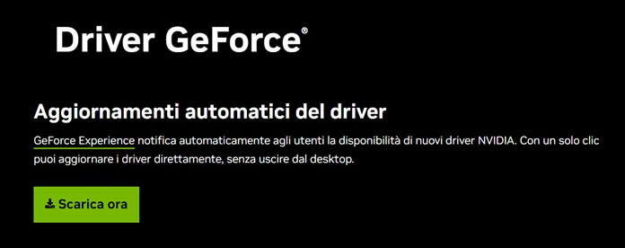 Driver Geforce Nvidia Scarica Ora