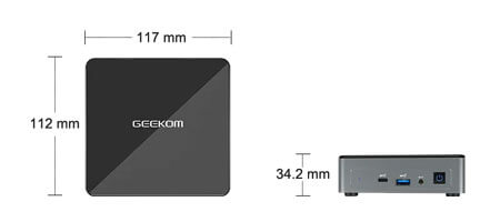 Geekom Mini Air 11 Dimensioni