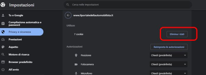 Portale Dell'automobilista Errore