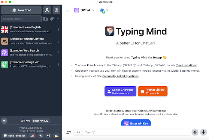 Typing Mind App