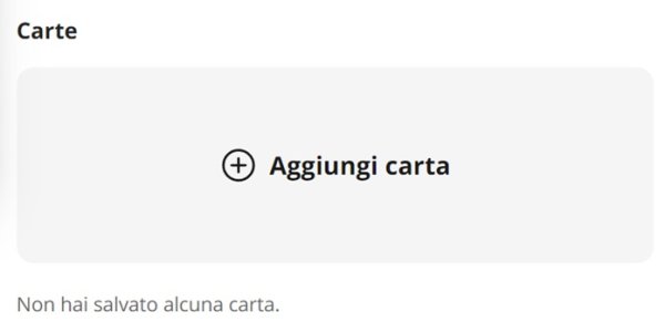 Aggiungi Carta Aliexpress