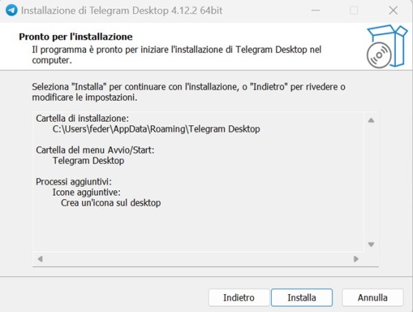 Installa Telegram Desktop