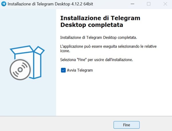 Installazione Telegram Desktop Completata